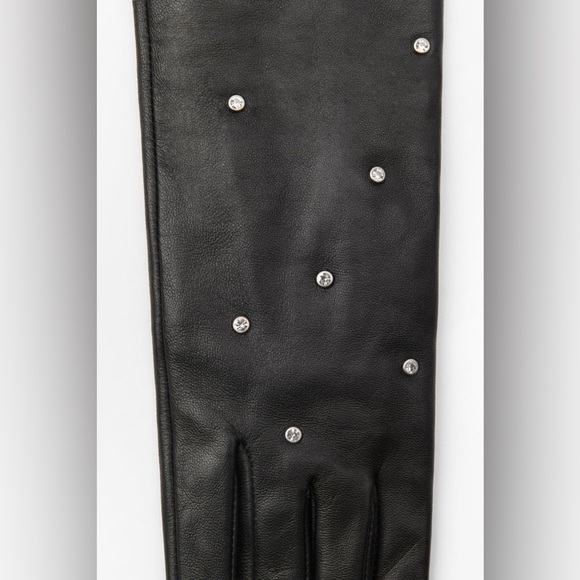 ZARA 100% LEATHER JEWEL GLOVES - Picture 5 of 5